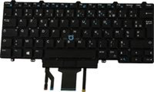 Dell Πληκτρολόγιο W93F7 για Laptop, Γαλλικό Layout (AZERTY), Με Οπίσθιο Φωτισμό και Dual Pointing