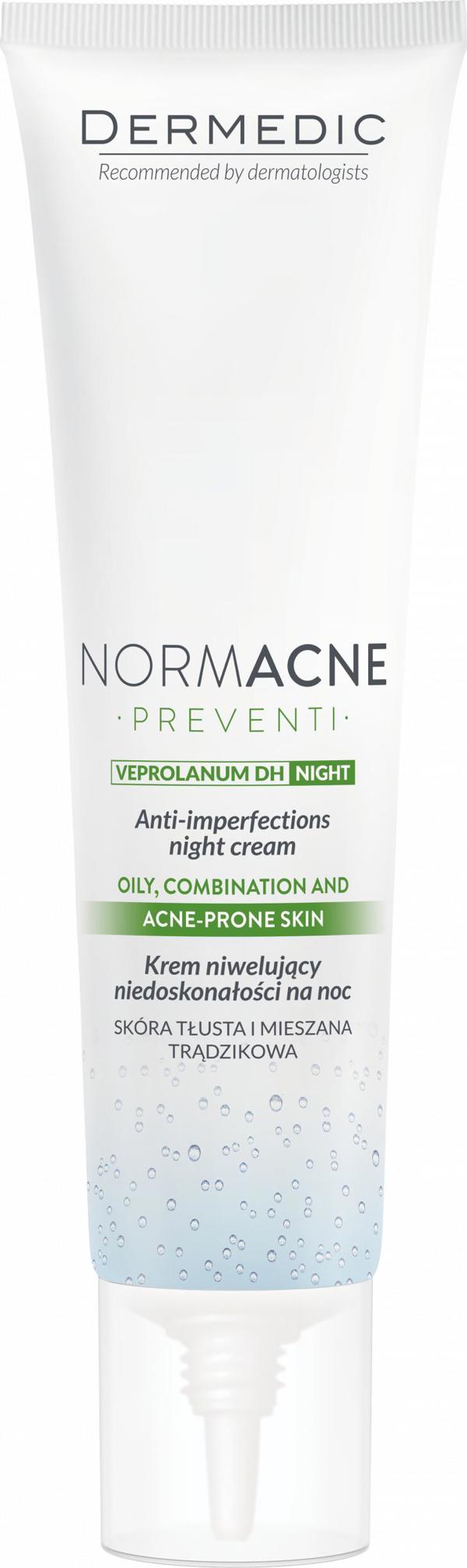 Dermedic NORMACNE Κρέμα Νυκτός για Μείωση Ατελειών 40 ml