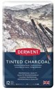 Derwent Tinted Charcoal pencil 12stk tin