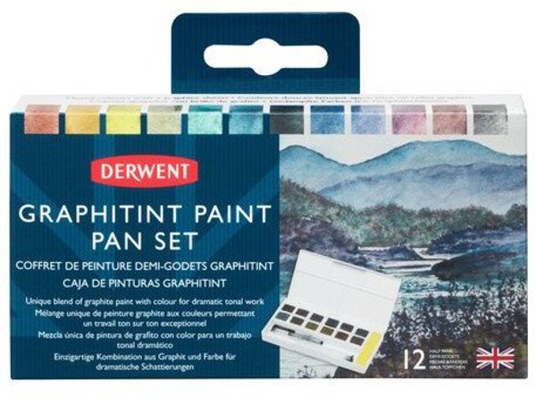 Derwent Graphitint Paint Pan Set – Σετ Υδατοδιαλυτά Χρώματα Γραφίτη Artequipment