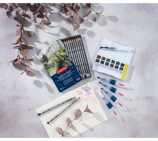 Derwent Graphitint Paint Pan Set – Σετ Υδατοδιαλυτά Χρώματα Γραφίτη Artequipment