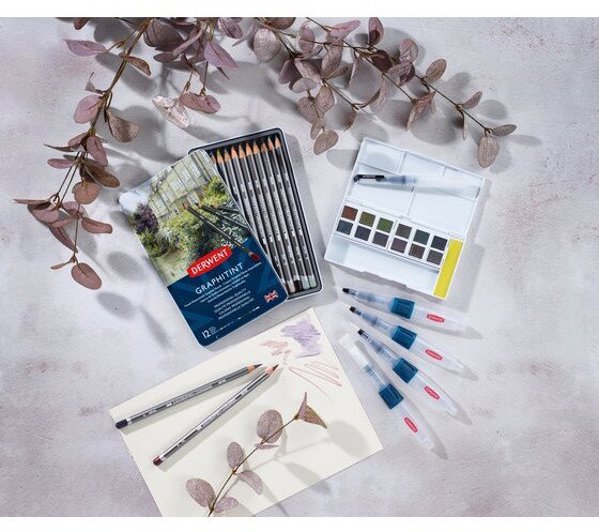 Derwent Graphitint Paint Pan Set – Σετ Υδατοδιαλυτά Χρώματα Γραφίτη Artequipment