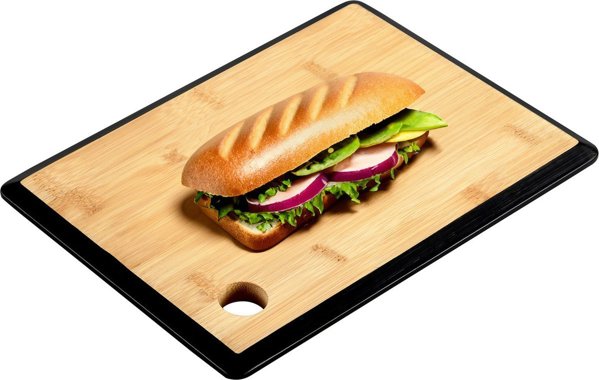 Kesper Δίσκος Κοπής από Μπαμπού με Λαβή Μαύρος 40cm x 30cm