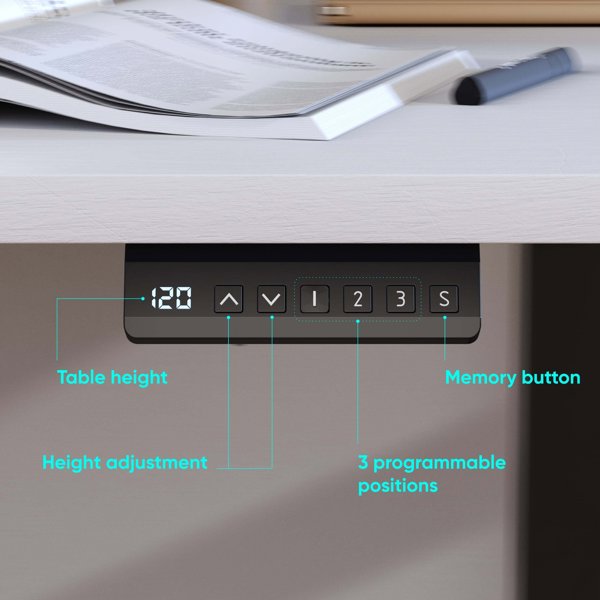 DESK FRAME MOTORISED/BLACK CDF222E-B ONKRON