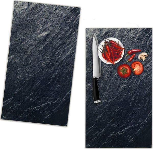Excellent Houseware Σανίδες Κοπής από Σκληρυμένο Γυαλί, Σετ 2 Τεμαχίων, Αντιολισθητικές