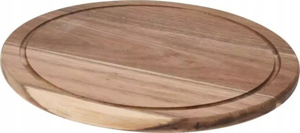 Excellent Houseware Σανίδα Κοπής Ξύλινη, Ακακία, Στρογγυλή, Ø 30 cm