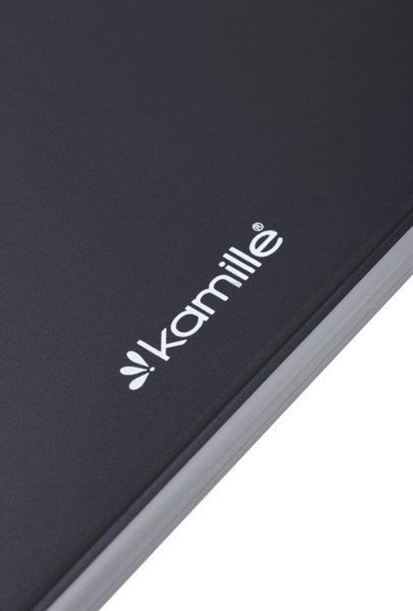 Kamille Πλαστική Επιφάνεια Κοπής KM-10077 με Ακονιστήρι, Αντιολισθητική, Μαύρη, 37x28x0.8cm