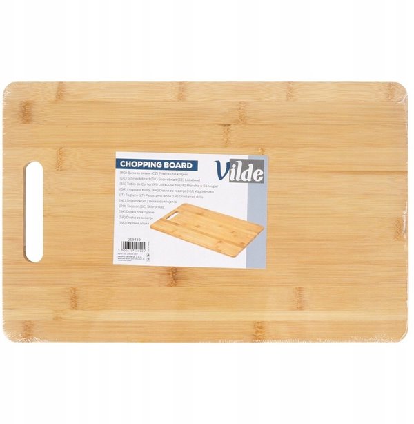 Vilde Ξύλινη Επιφάνεια Κοπής Μπαμπού 40x25cm με Λαβή