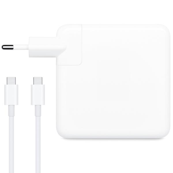 DeTech Τροφοδοτικό Ρεύματος, Για Apple, 87W, Type-C, Λευκο - 353