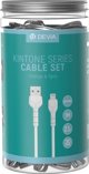Devia cable Kintone V2 EC406 USB - Lightning 1,0 m 2,1A white set 30 pcs