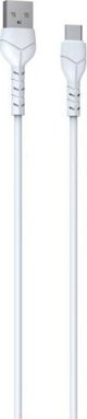 Devia cable Kintone V2 EC305  USB - USB-C 1,0 m 2,1A white set 30 pcs