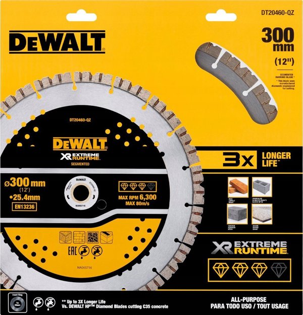 Δισκοπρίονο διαμαντιού Dewalt DEWALT 300mm ELITE Γενικής Χρήσης