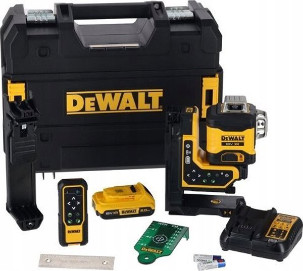 DeWalt DCLE34035D1 Γραμμικό Λέιζερ 18V Πράσινο 3x360° με 1x2.0Ah Μπαταρία