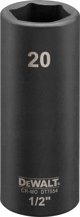 DeWalt DT7554 Καρυδάκι Κρούσης 20mm 1/2" Deep Impact Socket 78mm