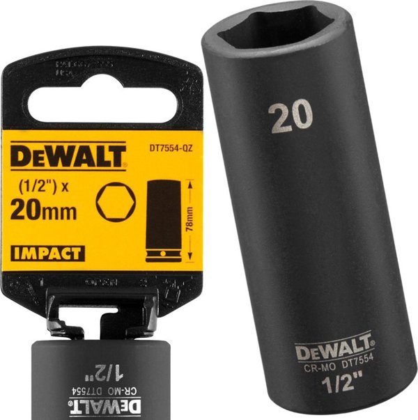 DeWalt DT7554 Καρυδάκι Κρούσης 20mm 1/2" Deep Impact Socket 78mm