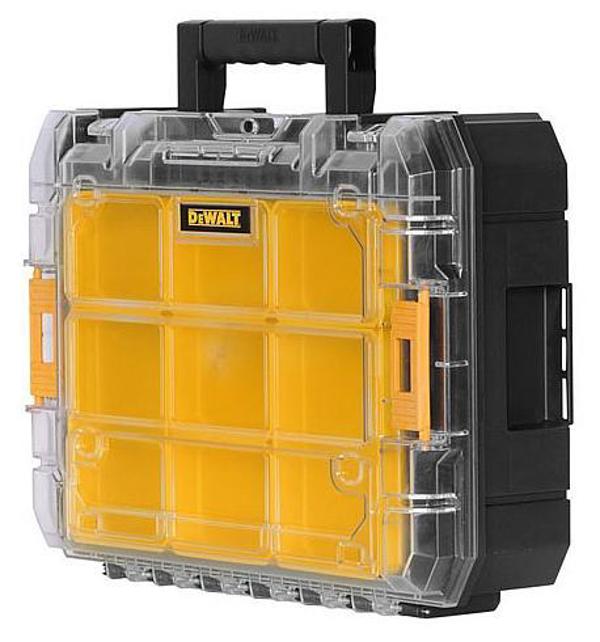 Dewalt θήκη TSTAK System V με διάφανο καπάκι και οργανωτές (71-194)