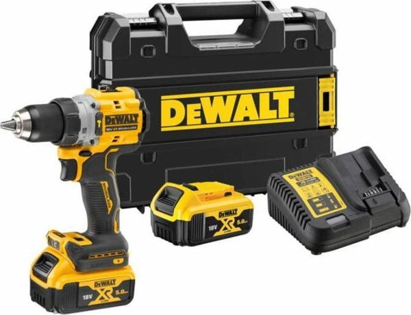 DeWalt DCD805P2T-QW Κρουστικό Δραπανοκατσάβιδο Μπαταρίας 18V με 2 Μπαταρίες Li-Ion 5.0Ah, 2 Ταχύτητες & Θήκη Μεταφοράς