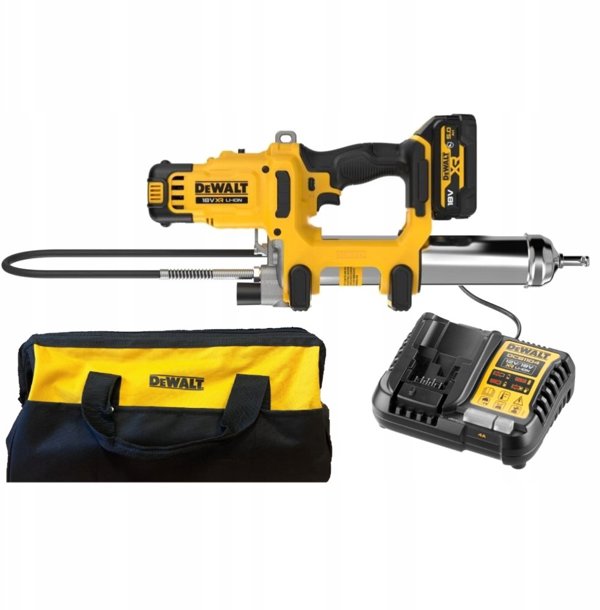 DeWalt Γρεσαδόρος Μπαταρίας 18V DCGG581P1G, 2 Ταχυτήτων με 1 Μπαταρία 5.0Ah και Τσάντα Μεταφοράς