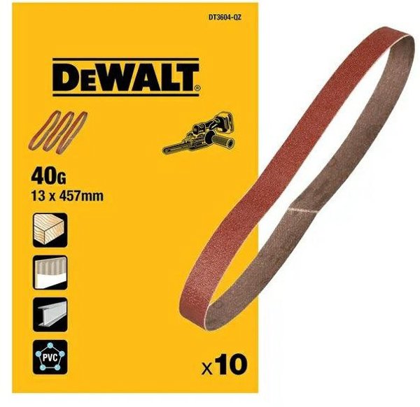 DEWALT PASY BEZK.  13x457mm  P 40  /10szt. DO DCM200