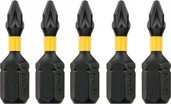 DeWalt Μύτες Κατσαβιδιού Impact Torsion PH3 25mm, Σετ 5 Τεμαχίων DT7386T-QZ