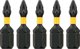 DeWalt Μύτες Κατσαβιδιού Impact Torsion PH3 25mm, Σετ 5 Τεμαχίων DT7386T-QZ