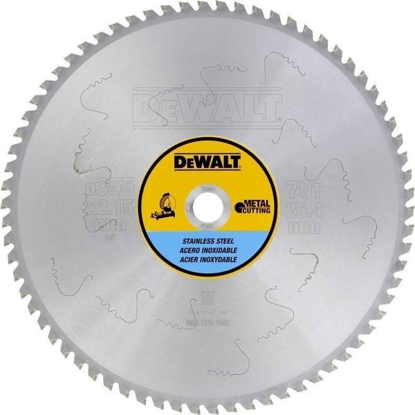 Dewalt Δίσκος Κοπής Μετάλλου 355mm x 25.4mm 70T για Σταθερό Πριόνι (DT1927)
