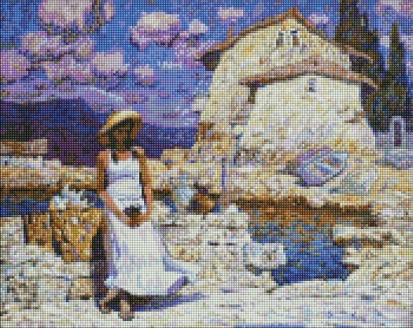 Diamentowa mozaika - Sprzedawczyni pamiatek 40x50