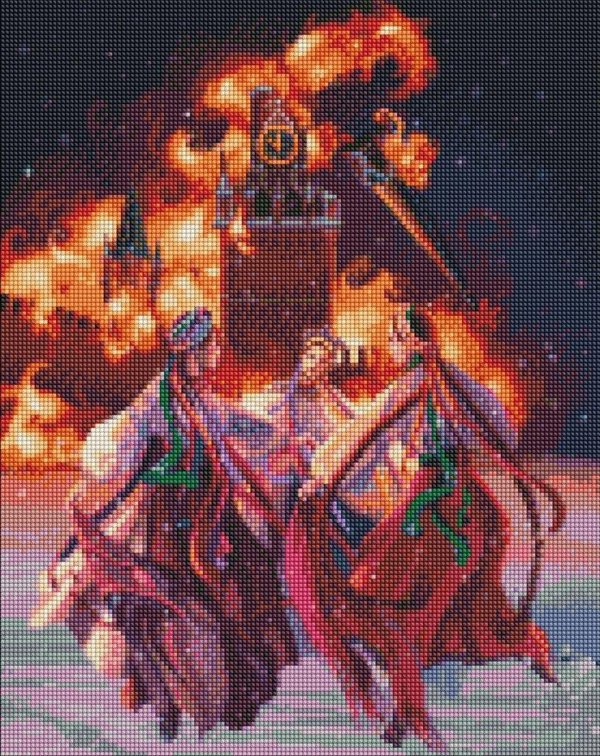 Diamentowa mozaika - Ogien wolnosci 40x50cm