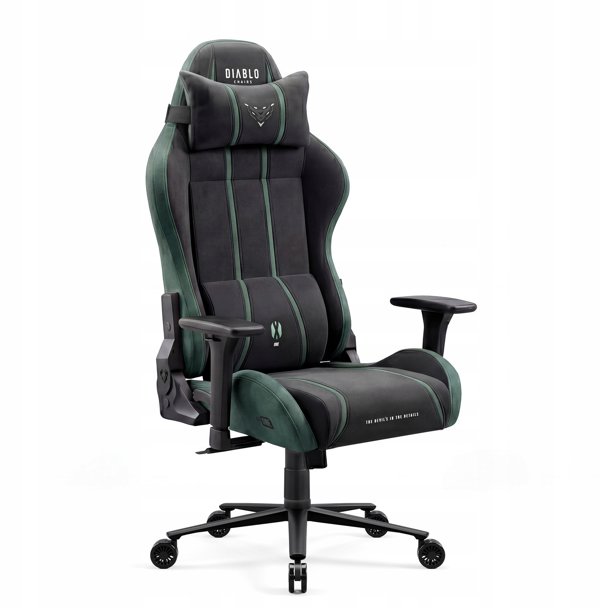 Diablo Chairs Gaming Καρέκλα X-One 2.0, Ύφασμα, Μαύρο-Πράσινο (Forest Green King)