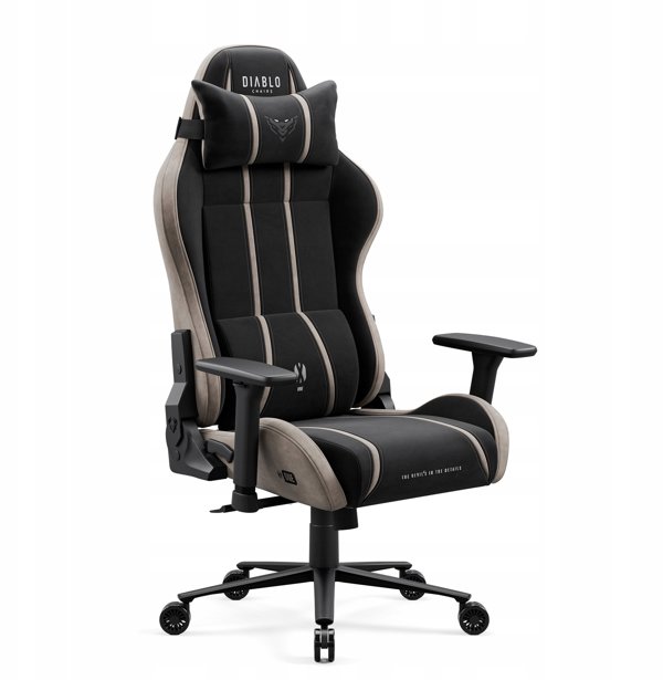 Diablo Chairs Πολυθρόνα Gaming X-One 2.0 Camel Black, Υφασμάτινη, Μαύρο-Μπεζ