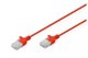 Digitus Καλώδιο Δικτύου CAT6 U/UTP Slim Patch, 2m, Κόκκινο