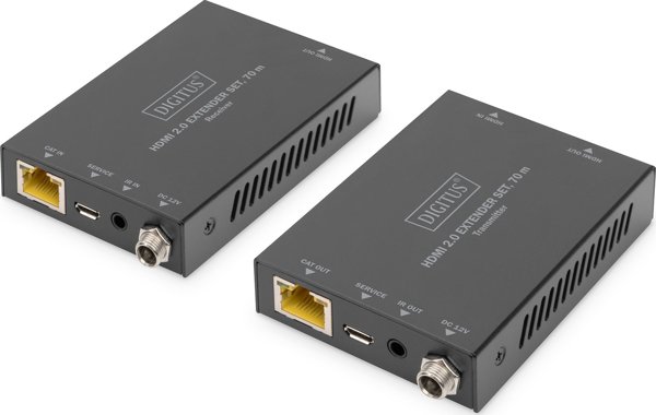 Digitus HDMI 2.0 Extender Σετ 70m, 4K/60Hz, 18Gbps, PoC, HDCP 2.2