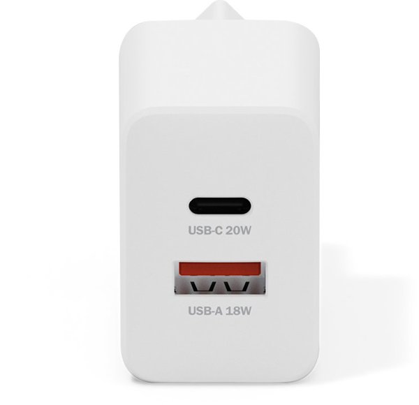 DIGITUS USB Ladeger�t 20W 1x USB-C 1x USB-A Weiss