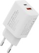 DIGITUS USB Ladeger�t 20W 1x USB-C 1x USB-A Weiss