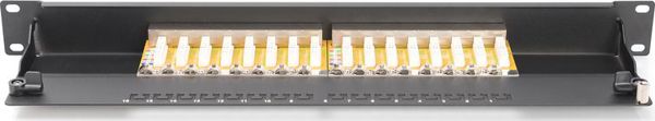 Digitus Patch Panel 19" 1U 16x RJ45 Cat.6 Θωρακισμένο (DN-91616S-B)