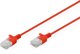 Καλώδιο Δικτύωσης Digitus CAT6 U/UTP Slim Patch 5m, Κόκκινο