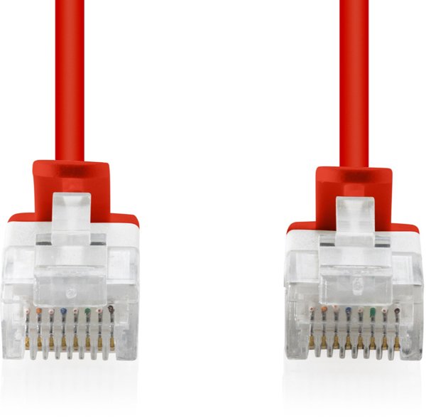 Καλώδιο Δικτύωσης Digitus CAT6 U/UTP Slim Patch 5m, Κόκκινο