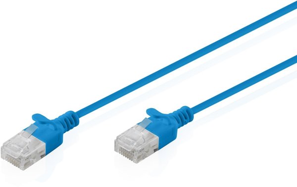 Digitus Καλώδιο Δικτύωσης CAT6 U/UTP Slim Patch 0.3m Μπλε