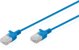 Digitus Καλώδιο Δικτύωσης CAT6 U/UTP Slim Patch 0.3m Μπλε