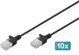 Digitus Καλώδιο Δικτύου CAT6 U/UTP Slim Patch, 5m, Μαύρο