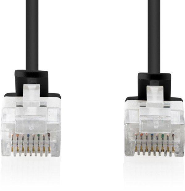 Digitus Καλώδιο Δικτύου CAT6 U/UTP Slim Patch, 2m, Μαύρο
