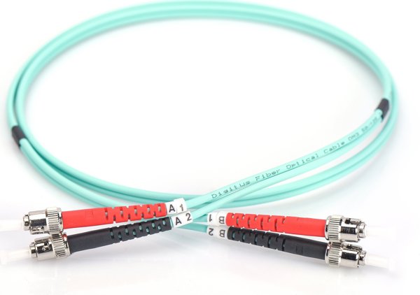 Digitus Καλώδιο Δικτύωσης Fiber Optic Patch Cord, ST/ST, Multimode OM3, 50/125 μm, Duplex, 10m, Μπλε