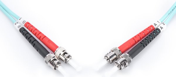 Digitus Καλώδιο Δικτύωσης Fiber Optic Patch Cord, ST/ST, Multimode OM3, 50/125 μm, Duplex, 10m, Μπλε