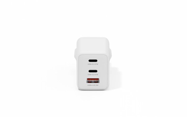 DIGITUS USB GaN Ladeger�t 67W 2x USB-C 1x USB-A Weiss