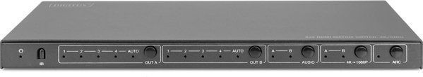 Digitus HDMI Matrix Switch 4x2, 4K/60Hz, HDMI 2.0, HDCP 2.2, 18 Gbps