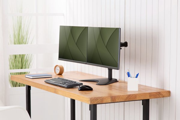 Digitus Επιτραπέζια Βάση για 2 Οθόνες 15" - 32" DA-90401, Ρυθμιζόμενος Βραχίονας Γραφείου