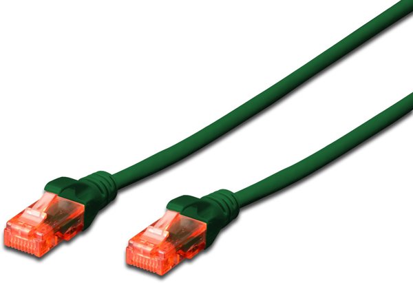 Digitus 15m Cat6 U/UTP kabel sieciowy Zielony U/UTP (UTP)