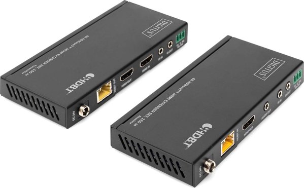 Digitus HDMI Extender Kit HDBaseT 4K/60Hz, Μετάδοση έως 150m μέσω CAT6A/7/8, Ασυμπίεστο Σήμα Υψηλής Ανάλυσης