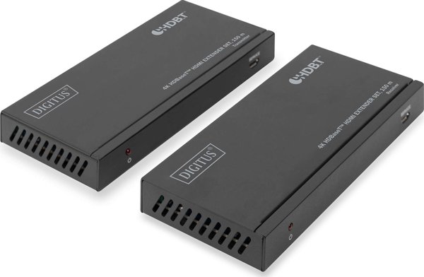 Digitus HDMI Extender Kit HDBaseT 4K/60Hz, Μετάδοση έως 150m μέσω CAT6A/7/8, Ασυμπίεστο Σήμα Υψηλής Ανάλυσης