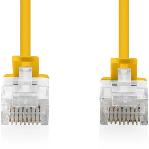 Digitus Καλώδιο Δικτύου CAT6 U/UTP Slim Patch 2m, Κίτρινο